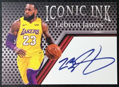 lebron james autographed card.